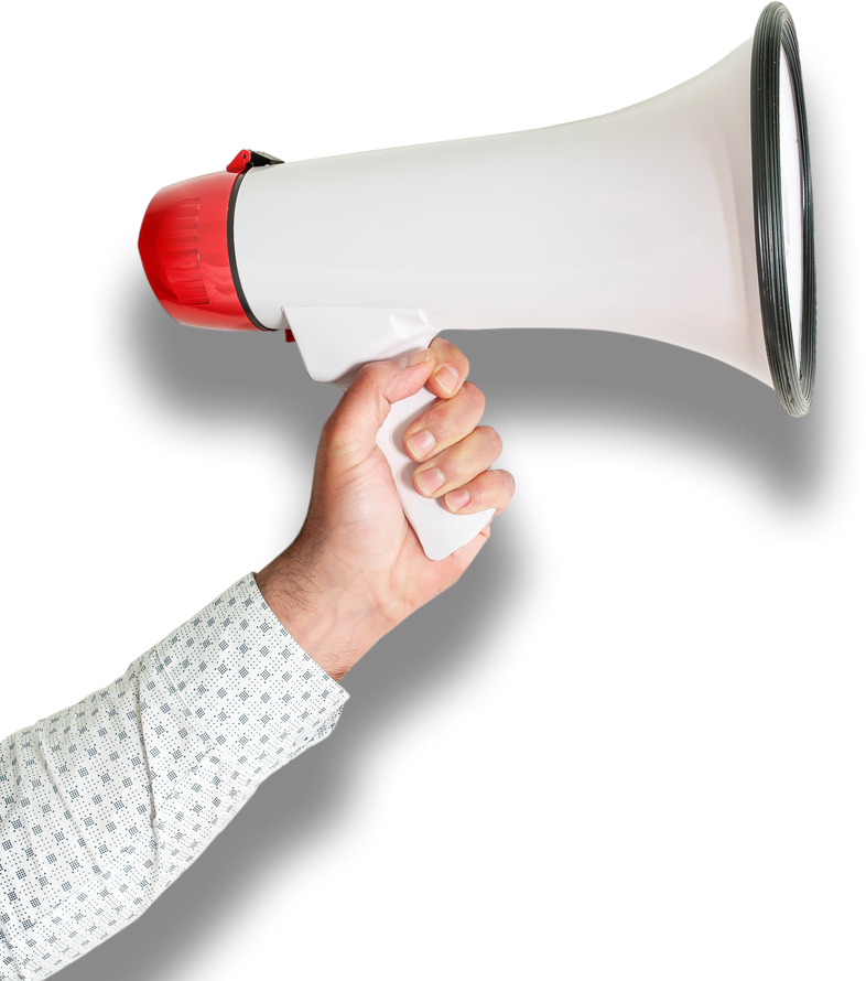 Hand Holding Megaphone